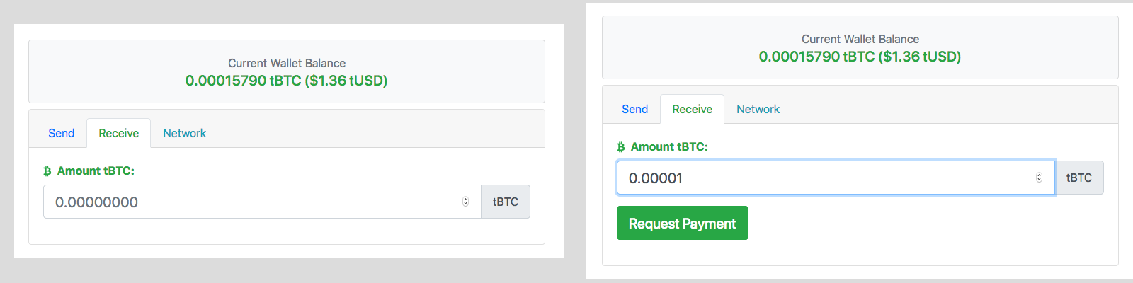 HTLC requesting payment screen