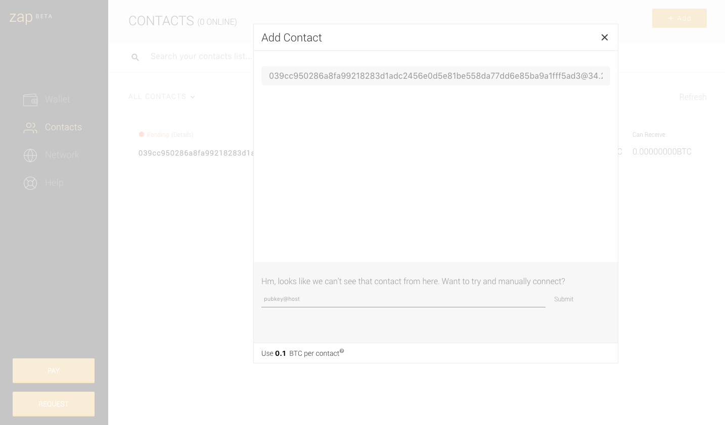 Zap add contact page